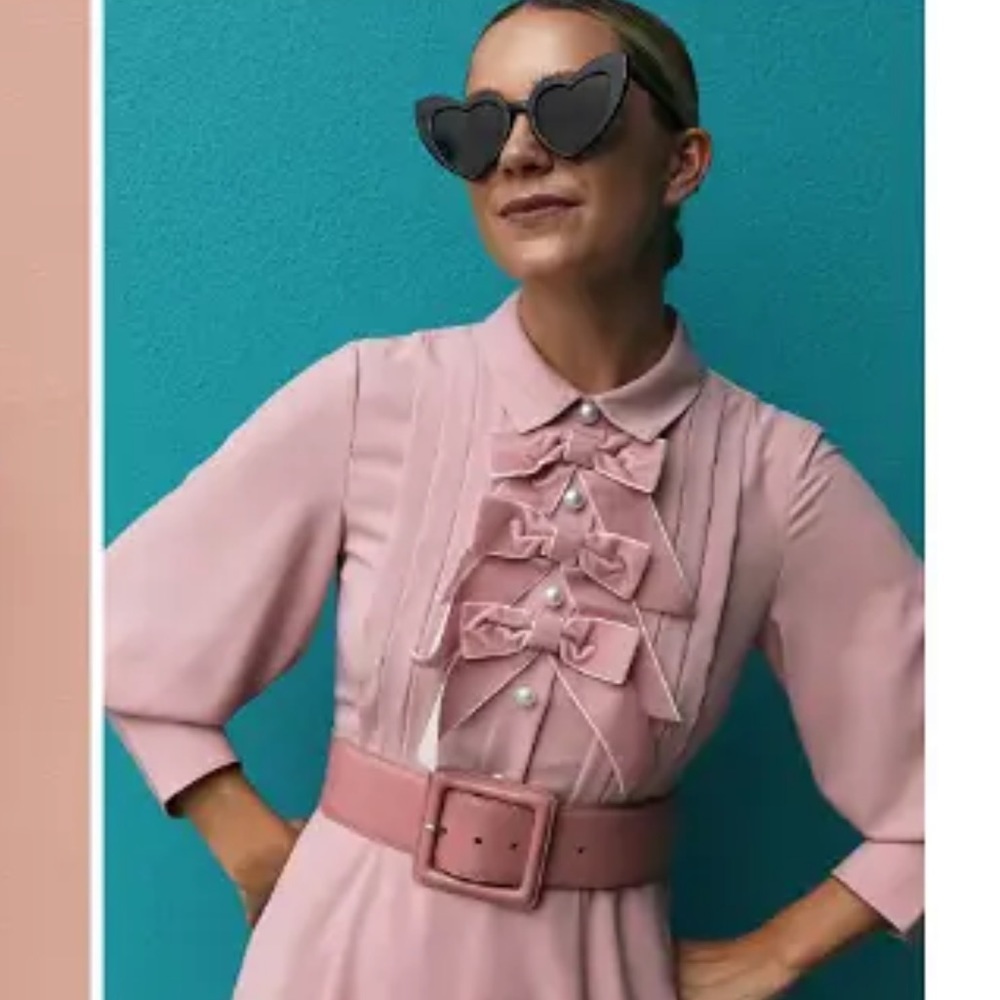 Halogen Pink Ruffle-Front Midi Dress - Picture 11 of 13